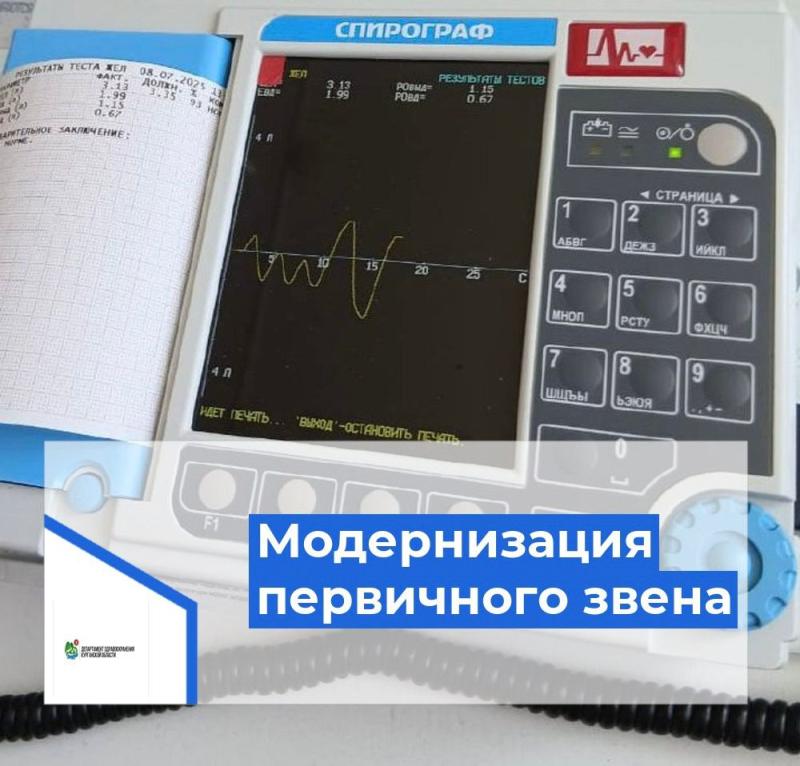 В Межрайонную больницу № 3 с.Кетово приобретен новый микропроцессорный спирограф