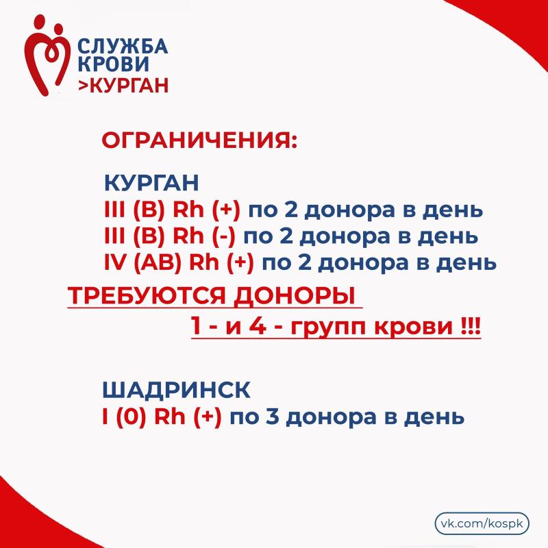 Жителей Курганской области приглашают стать донорами
