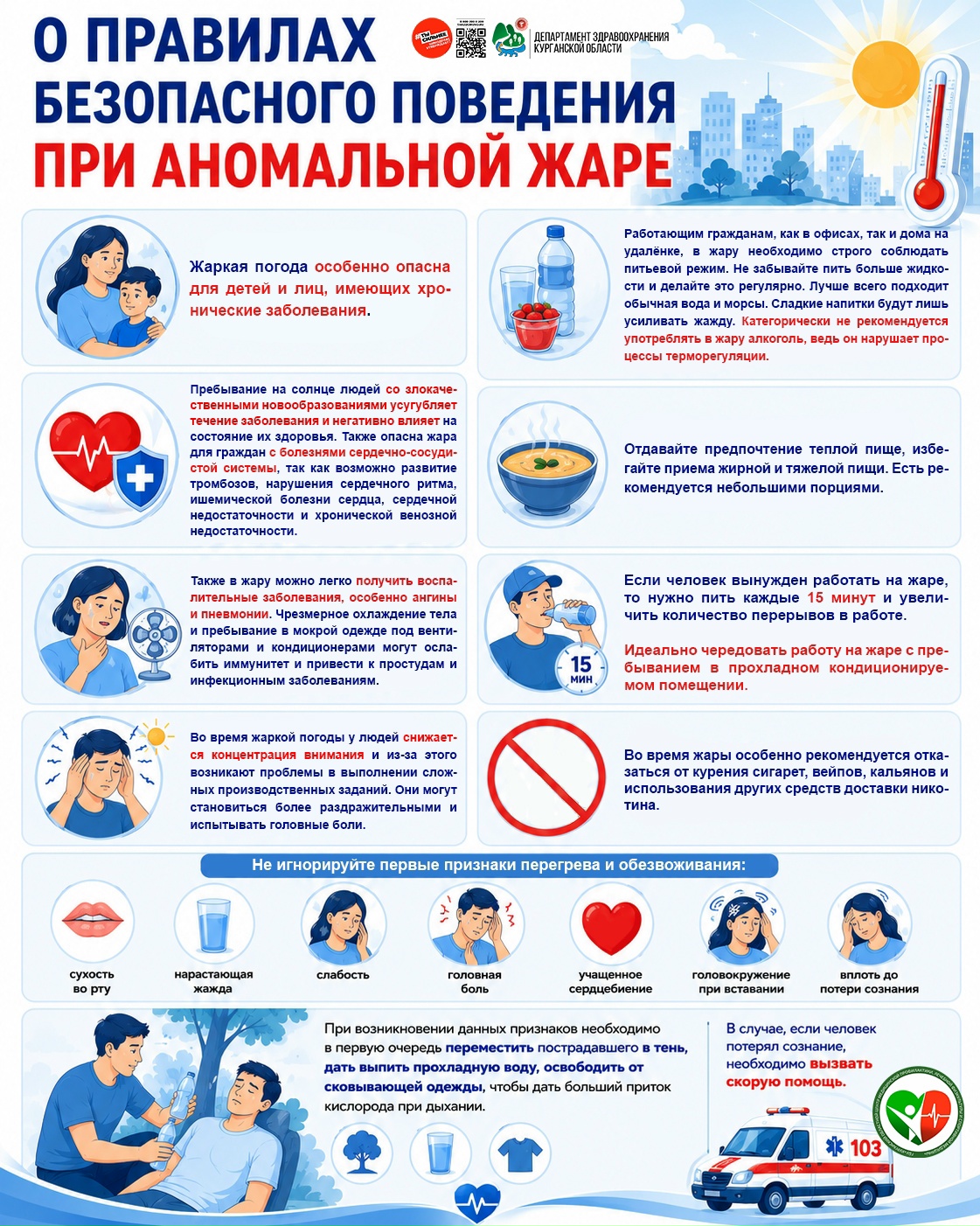 Основные правила безопасного поведения при аномальной жаре