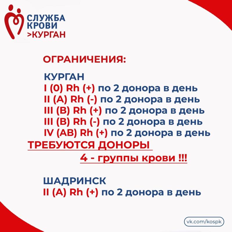 Жителей Курганской области приглашают стать донорами