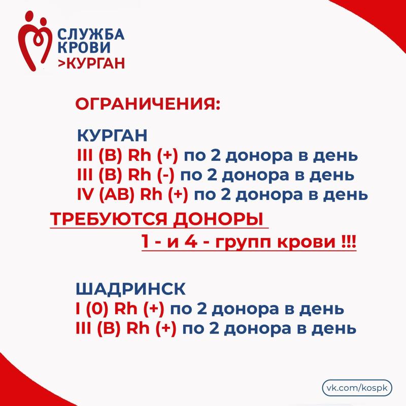 Жителей Курганской области приглашают стать донорами